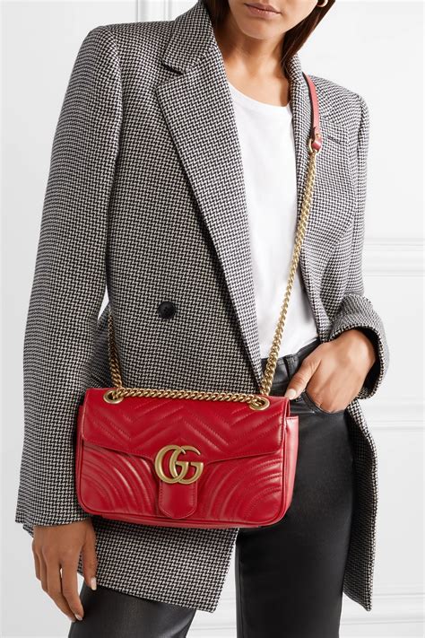 gucci red bag new|Gucci red marmont bag small.